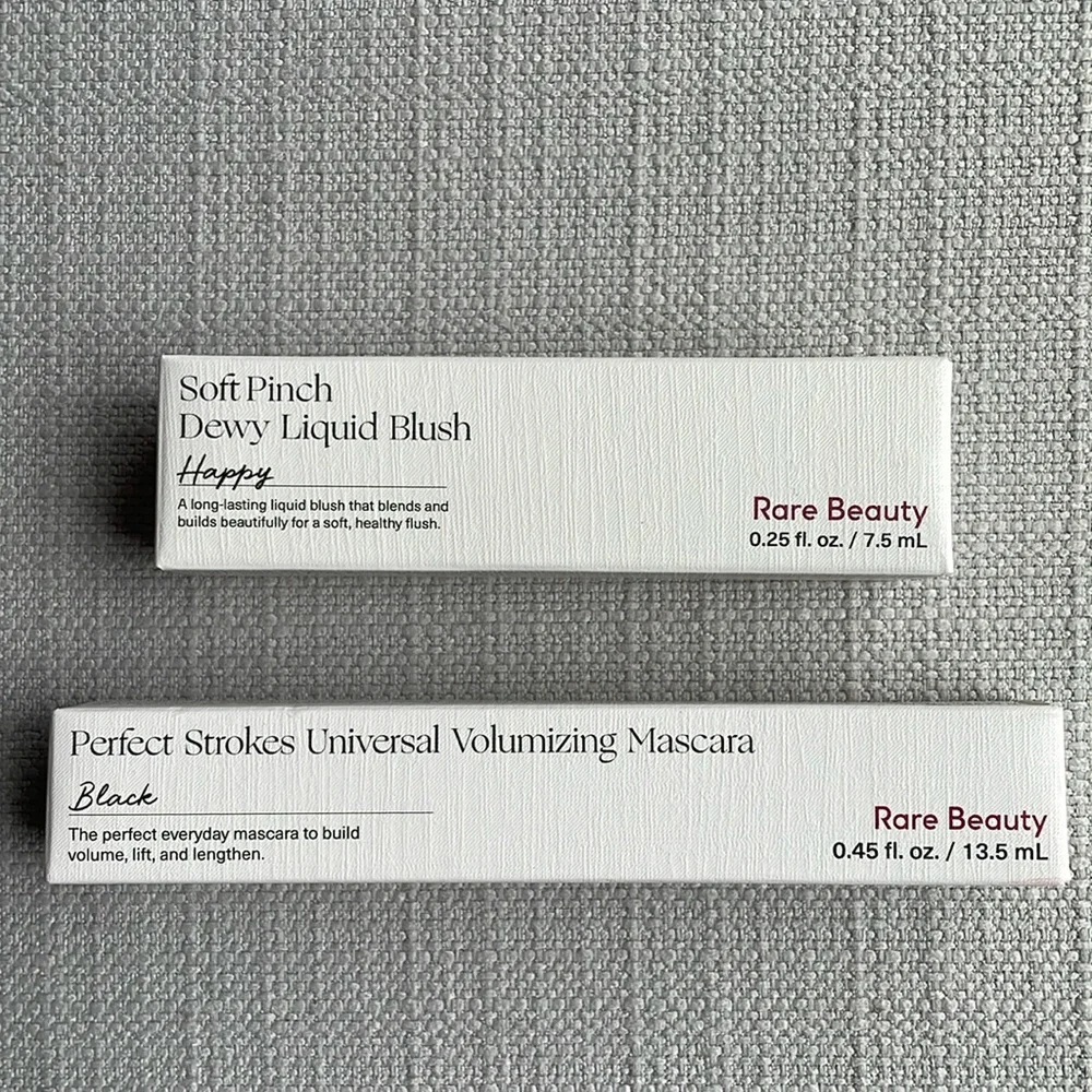 Rare Beauty Soft Pinch Liquid Blush - Happy & perfect strokes volumizing mascara